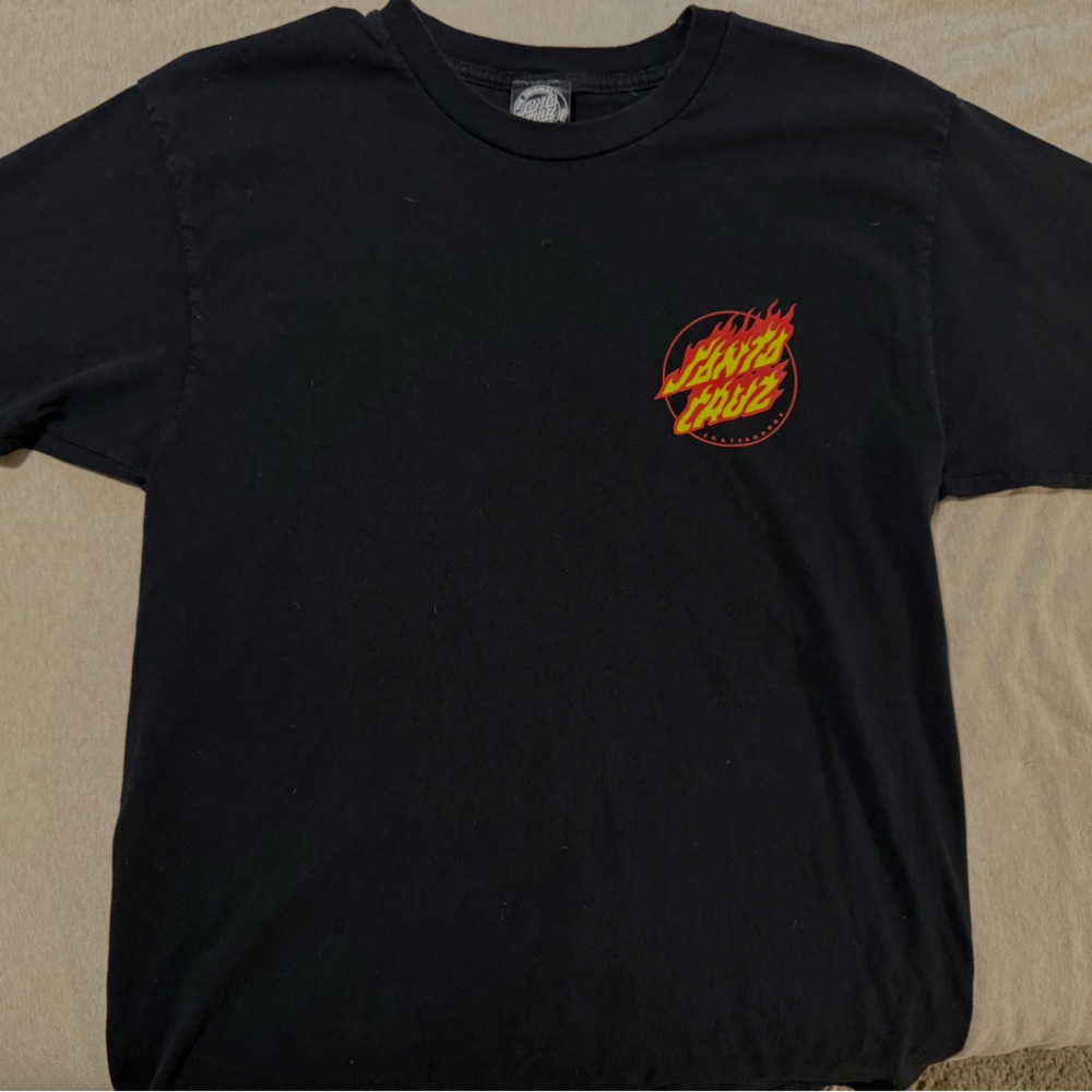 Black Santa Cruz Skateboard Tee- Men’s Medium
